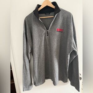 Vintage Men’s ESPN The Magazine Fleece Gray Quarter Zip Sweater Size XL
